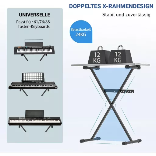 GLEAM Billentyűzet Állvány X Forma Egyedi Támogatás
