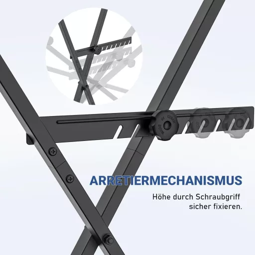 Stativ pentru claviatură GLEAM, formă în X, suport personalizat