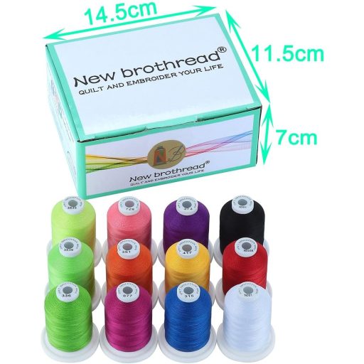 New brothread 12 boja pamučni konac 600m za quilting šivanje i vezenje