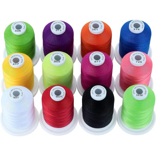 New brothread 12 boja pamučni konac 600m za quilting šivanje i vezenje