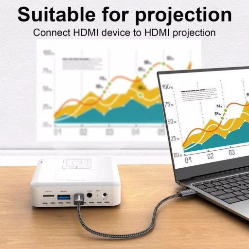 LG 8K HDMI 2.1 produžni kabel, 1 m, sivi, 60 Hz