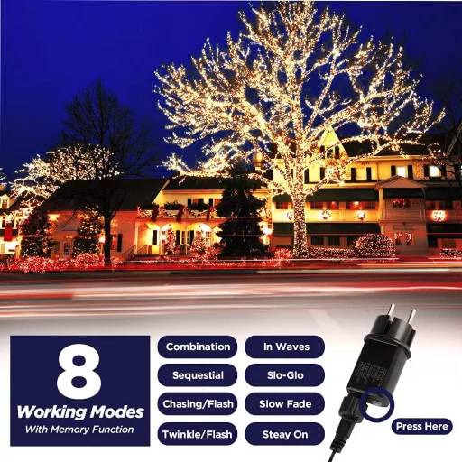 ELKTRY 2000 LED Luminițe Decorative 50m Alb Cald Exterior Interior Impermeabil IP44