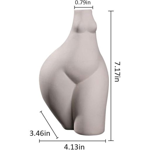 Kelendle Női Test Váza, Test Alakú Váza Fehér