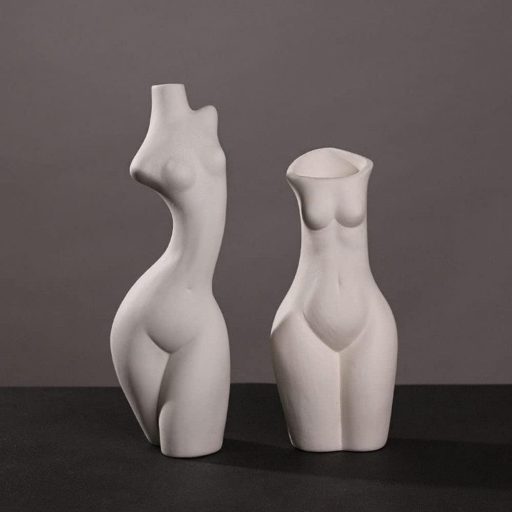 Kelendle Női Test Váza, Test Alakú Váza Fehér