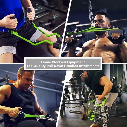 Otočný držiak vesla SevnElk na káblové cvičenie – adaptér na sťahovanie latu na tréning chrbtových svalov a tricepsov – chrómované oceľové fitness príslušenstvo