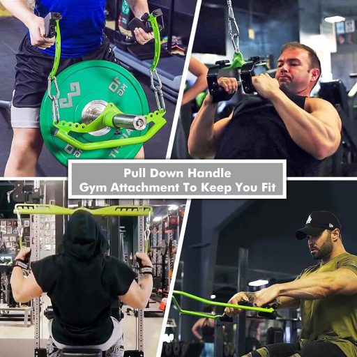 Mâner rotativ SevnElk pentru vâsle, pentru antrenament cu cablu - Adaptor pull-down Lat pentru antrenamentul mușchilor spatelui și al tricepsului - Accesoriu fitness din oțel cromat