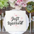 40 darabos "Just married" feliratű szalvéta