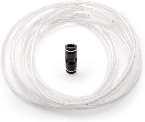 SRJQXH Pneumatikus Tömlő 8mm/5mm - 5m Átlátszó PU Levegőcső Kompresszorhoz, Vízálló, Olajálló, -30°C~80°C Hőtűrésű Csatlakozóval