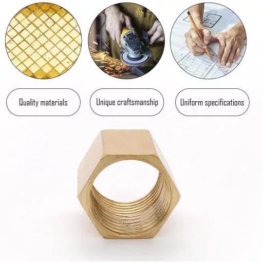 Set de 2 Adaptoare pneumatice din alamă cu filet interior de 1/4", pentru compresor de aer și scule pneumatice, cu hexagon de 21 mm