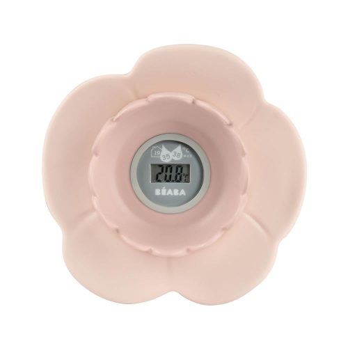 Termometru Digital Multifuncțional Béaba Lotus Roz - Măsurare Precisă, Ușor de Curățat, Display Modern, Instrument de Îngrijire a Bebelușului cu Baterii