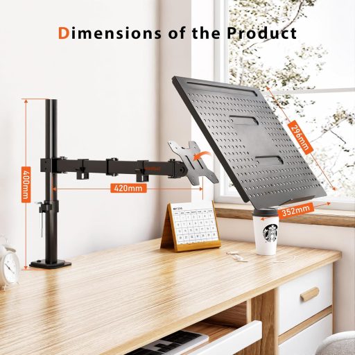 REDBAT Dupla Monitor és Laptop Állvány 13-32 colos Monitorokhoz, 8kg Terhelhetőség