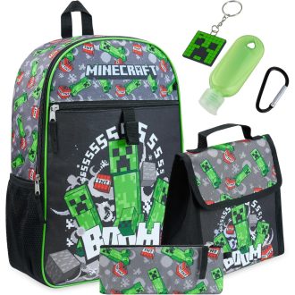   Minecraft Iskolatáska Fiúknak Hátizsák Kiegészítőkkel Vissza az Iskolába