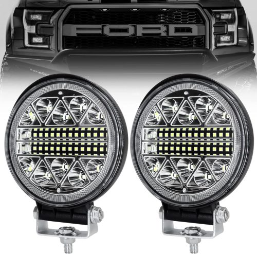 Set 2 buc. Proiectoare LED de lucru Dinfu 102W - Universale, impermeabile, pentru tractor, off-road, SUV, ATV, camion, 12V/24V, 15000LM, IP67