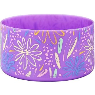 Kvetovaný fialový silikónový obal na fľašu WK IEASON