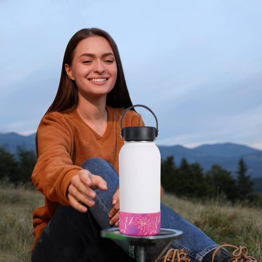 Kvetovaný fialový silikónový obal na fľašu WK IEASON