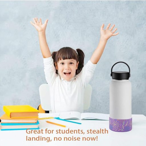 Kvetovaný fialový silikónový obal na fľašu WK IEASON