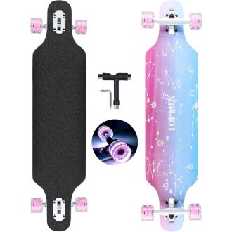   CLYCTIP longboard skateboard, 8 slojeva javora, za početnike i odrasle, cruiser