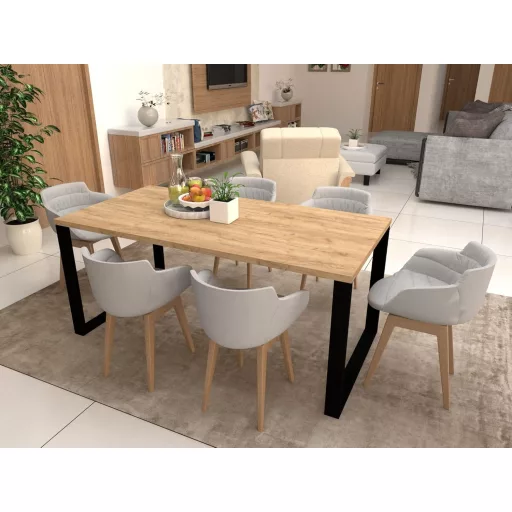 POKAR Asztallap 160x80 cm - Tömör Íróasztal és Étkezőasztal Lap Golden Craft Tölgy Színben, Könnyű Bútorlapból
