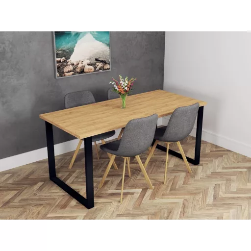 POKAR Asztallap 160x80 cm - Tömör Íróasztal és Étkezőasztal Lap Golden Craft Tölgy Színben, Könnyű Bútorlapból
