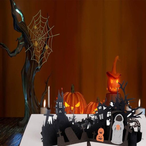 Pozvánka na halloweensku 3D párty Innbox - Vyskakovacia pohľadnica a darčeková karta