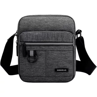   A-QMZL Férfi Válltáska Szürke Vászon Crossbody Táska Telefon Messenger Bag