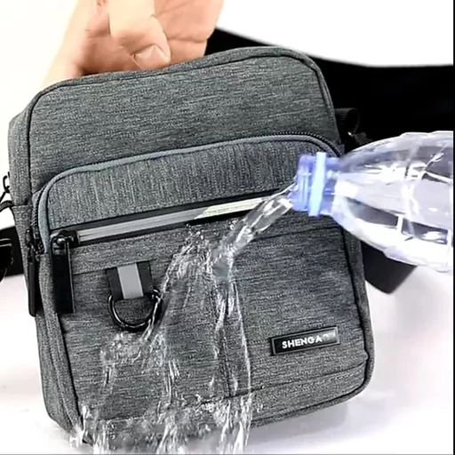 A-QMZL Muška Torba Preko Ramena Siva Platnena Crossbody Torba Torba za Telefon Messenger