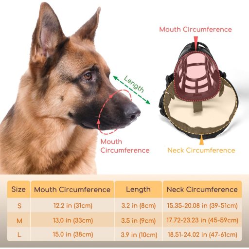 Nobleza botniță silicon câine S/M/L negru - anti-mușcătură și lătrat