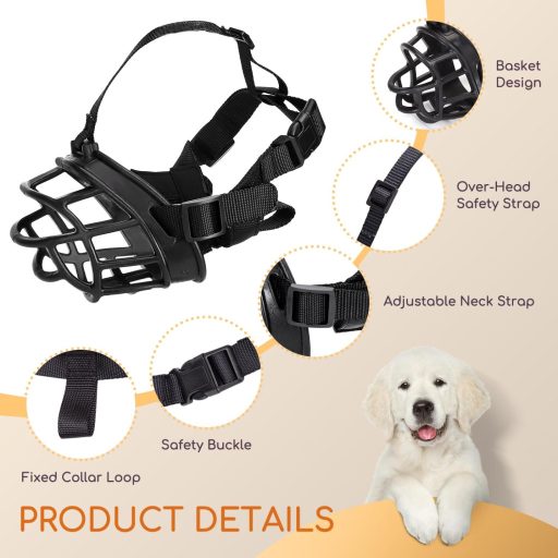 Nobleza botniță silicon câine S/M/L negru - anti-mușcătură și lătrat