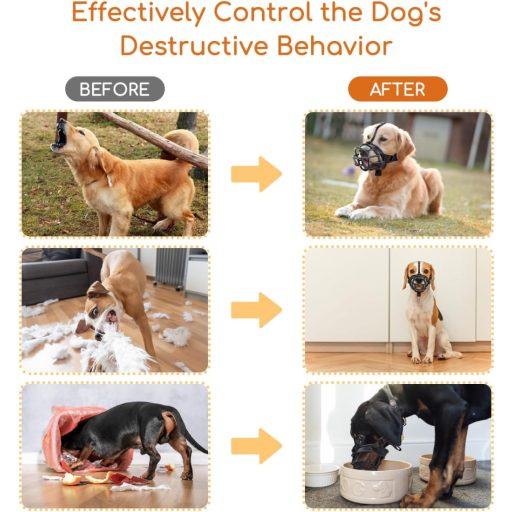 Nobleza botniță silicon câine S/M/L negru - anti-mușcătură și lătrat