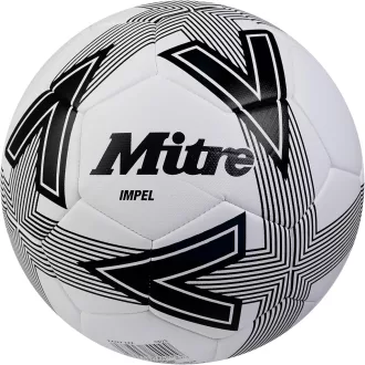   Futbalová lopta Mitre Impel - 5, pumpa na loptu nie je súčasťou balenia, bielo-čierna 22, impel