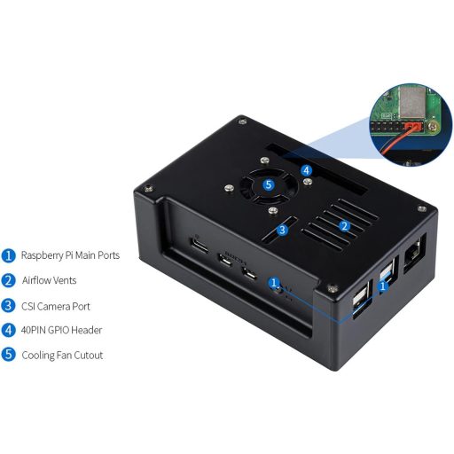 Waveshare 4.3" DSI LCD kijelző Raspberry Pi 4B-hez, 800×480 érintőképernyő