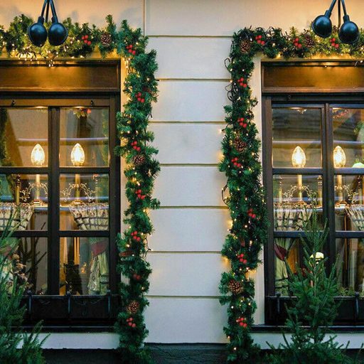 Božićna girlanda Boseago 270 cm s LED lampicama, za stepenice, vrata, kamin