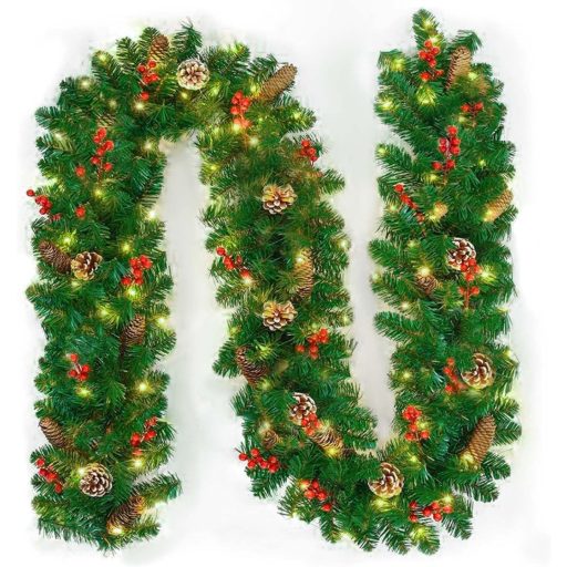 Božićna girlanda Boseago 270 cm s LED lampicama, za stepenice, vrata, kamin