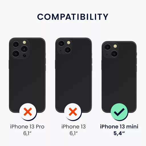 Husă din silicon kwmobile pentru iPhone 13 mini, compatibilă cu încărcarea wireless, roșu rubarbă