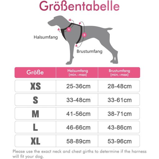 Rabbitgoo Rózsaszín Kutyahám S Méretben - Fényvisszaverős, Párnázott, Fogantyús