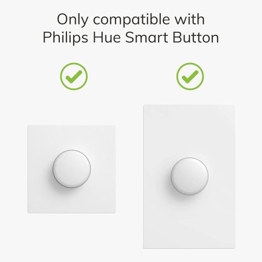 Capac comutator IYOKI Pro Switch Cover pentru Philips Smart Button, adaptor compatibil Hue, 1 viteză, plastic mat, pachet de 2 bucăți