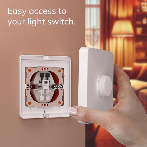 Capac comutator IYOKI Pro Switch Cover pentru Philips Smart Button, adaptor compatibil Hue, 1 viteză, plastic mat, pachet de 2 bucăți