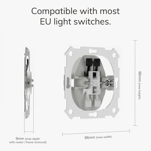 IYOKI Pro Switch Cover Philips Smart Button kapcsolóvédő, Hue kompatibilis adapter, 1-sebességes, matt műanyag, 2 darabos csomag