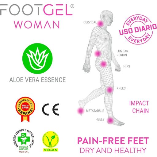 Branțuri pentru femei Footgel cu Aloe Vera, mărimea 35-38