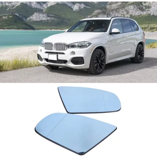 Sticlă oglindă stângă EBTOOLS BMW X5 E70 2008-2013 Albastră Oglindă Retrovizoare Externă Piesă de Schimb