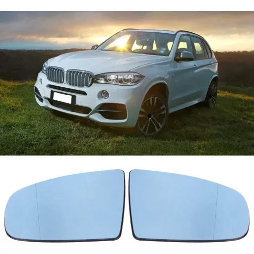 Sticlă oglindă stângă EBTOOLS BMW X5 E70 2008-2013 Albastră Oglindă Retrovizoare Externă Piesă de Schimb