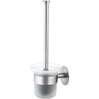   MaxDoux Fali WC Kefe Tartó Rozsdamentes Acél és Üveg Fürdőszobai Szett