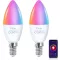 Fitop E14 WiFi LED okos izzó 2db, dimmer, RGB 16 millió szín, Alexa/Google Home - Single, E14-2pcs