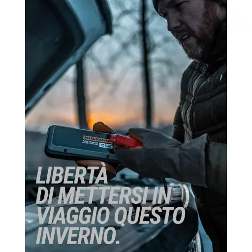 HULKMAN Alpha 85S 2000A Demaror Auto Portabil pentru Motoare pe Benzină de 8,5L și Diesel de 6L, Încărcare Rapidă 65W, Powerbank de 20000mAh, Tehnologie de Pornire la -40°C