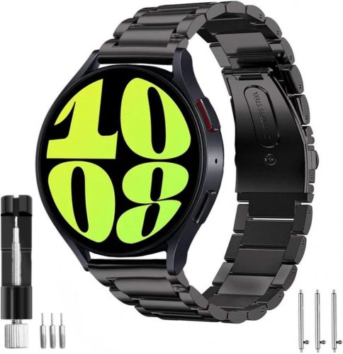 Brățară neagră din oțel inoxidabil pentru Samsung Galaxy Watch 4 - Reambalată