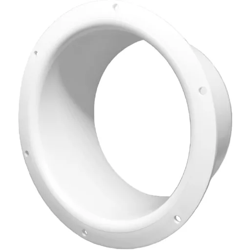 H&C VENT Flanșă de perete 150 mm Conector sistem de ventilație aer condiționat - Trecere perete PVC pentru furtun de extracție, ventilator climă.