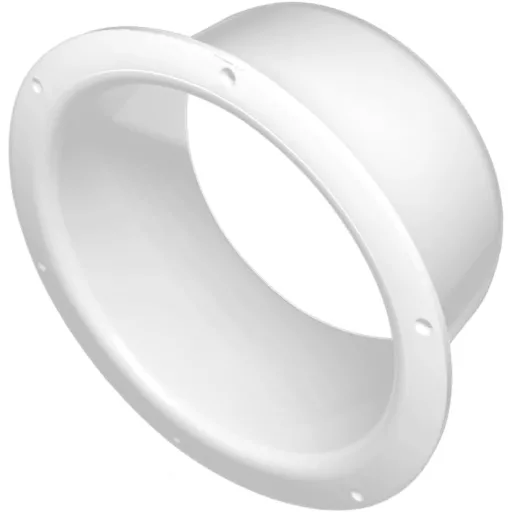 H&C VENT Flanșă de perete 150 mm Conector sistem de ventilație aer condiționat - Trecere perete PVC pentru furtun de extracție, ventilator climă.