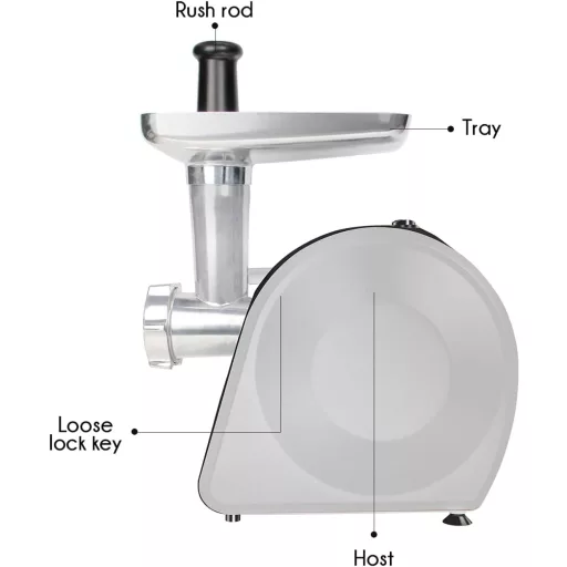 Edihome Elektromos Húsdaráló Kolbásztöltővel 3 Vágólappal
