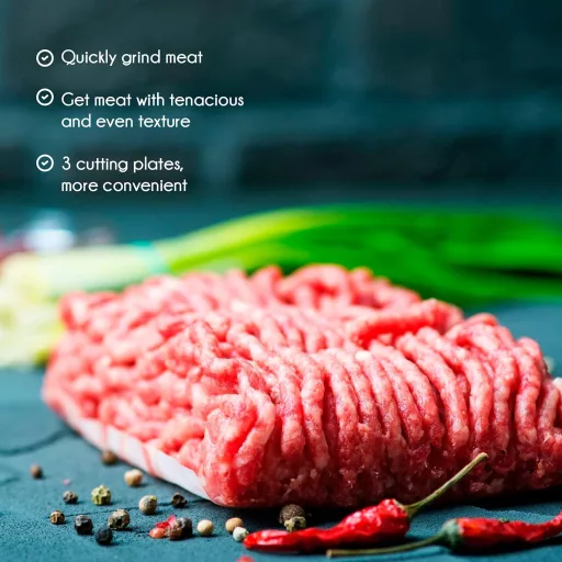 Edihome Elektromos Húsdaráló Kolbásztöltővel 3 Vágólappal