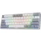 Tastatură mecanică de gaming Redragon K617 RGB - 60% compactă, 61 de taste, cu fir, switch-uri roșii liniare, cu suport driver Pro